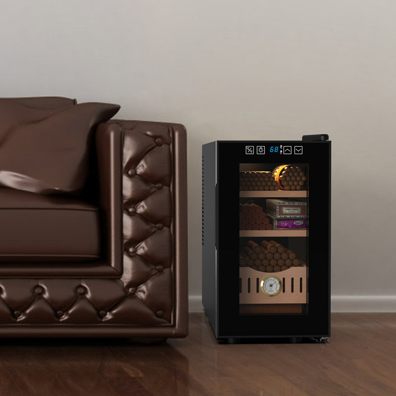 LINKEWODE 25L Electric Cigar Humidor with Cooling and Heating Function